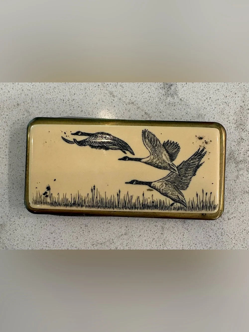 Vintage Flying Geese Mini Money Clip